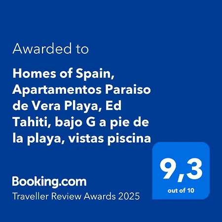 Homes Of Spain, Paraiso De Playa, Ed Tahiti, Bajo G A Pie De La Playa, Vistas Piscina * Вера